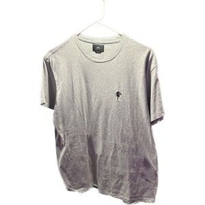 Obey Worldwide: T-Shirt Men's Large Short Sleeve Crew, Embroidered Rose & Sickle